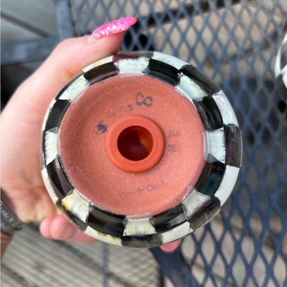 MacKenzie-Childs Courtly Check® Ceramic Apple Salt & Pepper Shakers - Picture 7 of 9